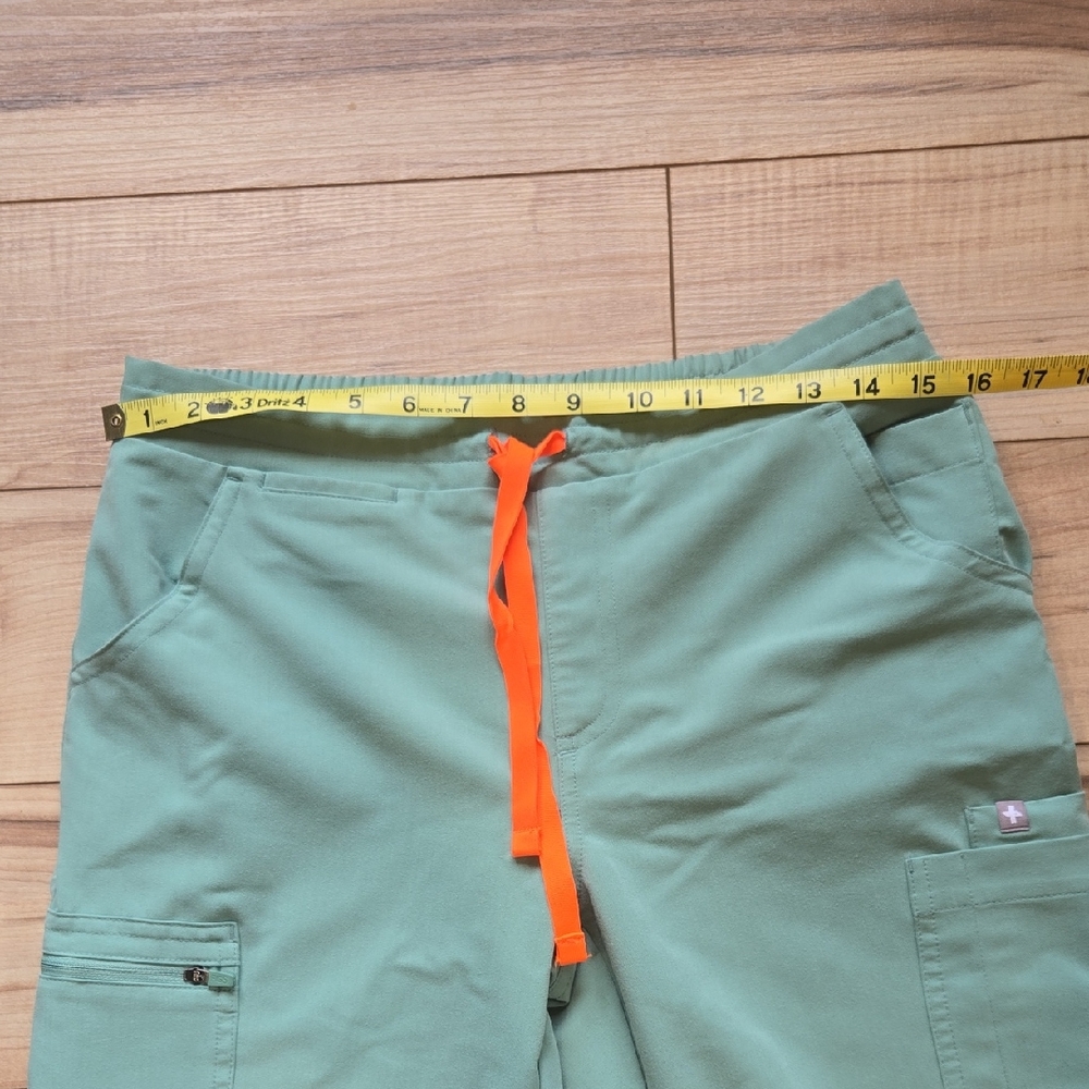Figs Cargo Pants with Bright Orange Drawstring